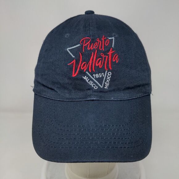 Puerto Vallarta 1851 Jalisco Mexico Strapback Hat Blue One Size Adjustable dKps - Picture 2 of 8